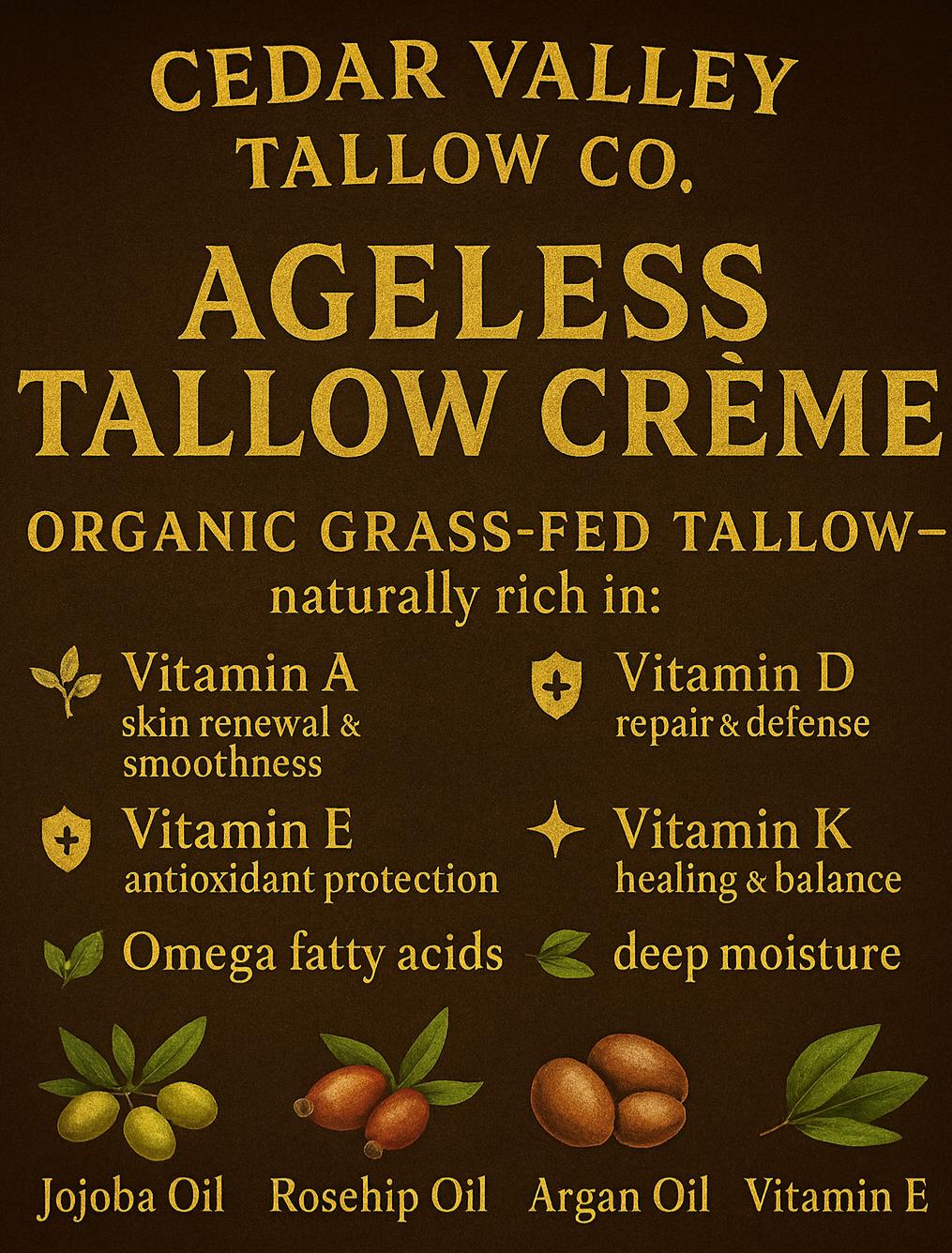 Ageless Tallow Cream with Eucalyptus - Natural Anti-Aging Moisturizer